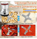 Electric Coffee Grinder - Stainless Steel Portable Spice Grinder for Coffee Beans