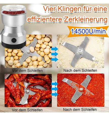 Electric Coffee Grinder - Stainless Steel Portable Spice Grinder for Coffee Beans
