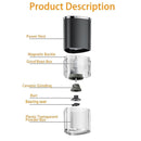 Electric Burr Coffee Grinder - Mini Cordless Coffee Bean Grinder for Home & Travel