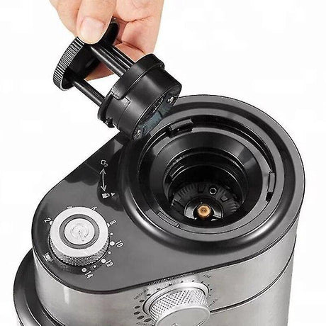 220V Flat Wheel Electric Burr Coffee Grinder Machine - High Efficiency Mill