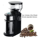 220V Flat Wheel Electric Burr Coffee Grinder Machine - High Efficiency Mill