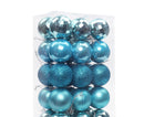 36Pcs 4cm Christmas Colorfast Unbreakable Ornament-Light Blue