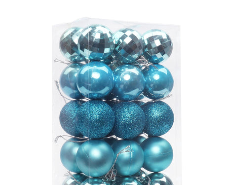 36Pcs 4cm Christmas Colorfast Unbreakable Ornament-Light Blue