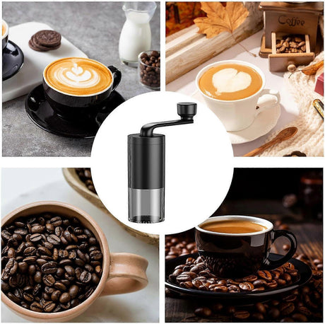 Manual Coffee Grinder - Adjustable Quiet Hand Grinder for Americano & Espresso