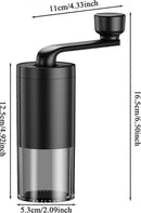Manual Coffee Grinder - Adjustable Quiet Hand Grinder for Americano & Espresso