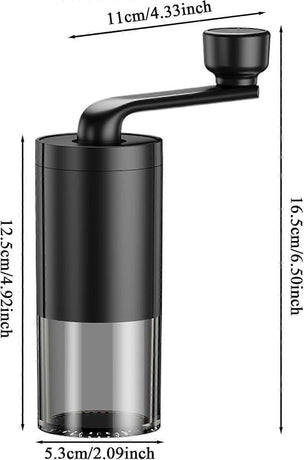 Manual Coffee Grinder - Adjustable Quiet Hand Grinder for Americano & Espresso