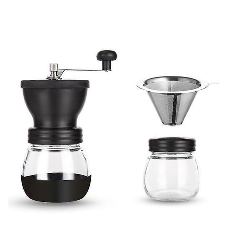 Ceramic Bean Coffee Grinder - Kitchen Manual Grinder with Compact Design