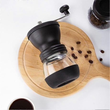 Ceramic Bean Coffee Grinder - Kitchen Manual Grinder with Compact Design