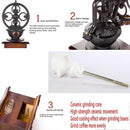 Vintage Hand Coffee Grinder - Manual Crank Flower Grinder with Classic Design