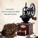 Vintage Hand Coffee Grinder - Manual Crank Flower Grinder with Classic Design