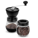Manual Coffee Grinder - Glass Storage Jar Hand Mill Kitchen Coffee Gadgets
