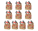 10Pcs/Set Hand-carrying Cake Box Kraft Paper Gift Box-Brown