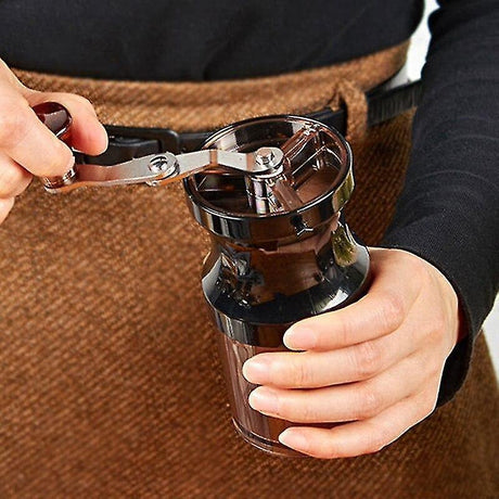 Mini Manual Coffee Grinder - Acrylic Hand Grinder with Adjustable Ceramic Burr