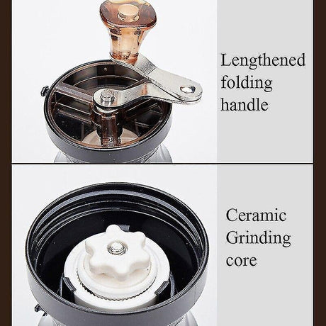 Mini Manual Coffee Grinder - Acrylic Hand Grinder with Adjustable Ceramic Burr