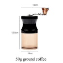 Mini Manual Coffee Grinder - Acrylic Hand Grinder with Adjustable Ceramic Burr
