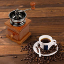 Wooden Hand Coffee Grinder - Manual Roller Mill with Ceramic Burrs