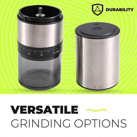 Electric Coffee Grinder - Rechargeable USB Bean Mill, Portable Automatic Grinder