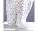 Abstract Thinker Statue Waterproof Resin Artistic Inspiration Thinker Sculpture Patio Decor-White