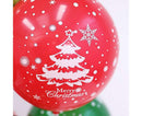 100Pcs 10/12 Inches Christmas Balloon Elastic Party Decor-Red 12Inch