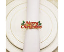 12Pcs Napkin Rings Wear Resistant Metal Exquisite Clips-Rose Gold