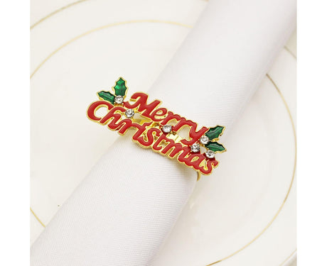 12Pcs Napkin Rings Wear Resistant Metal Exquisite Clips-Rose Gold