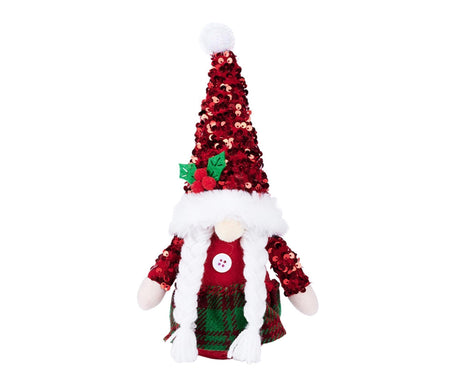 Christmas Plush Doll Window Dressing Ornament for Festival-Red Berries