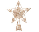 Xmas Tree Top Glitter Star-Rose Gold