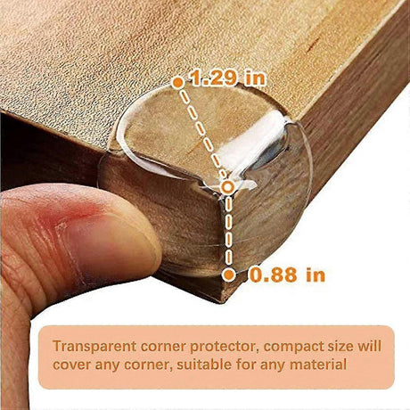12pcs Clear Table Corner Protectors - Transparent Babies Proofing Furniture Edge Guards