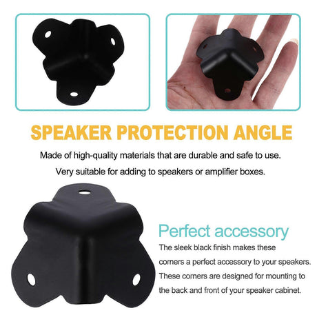 16pcs Metal Speaker Corner Protectors - Rounded Cabinet Box Edge Guards