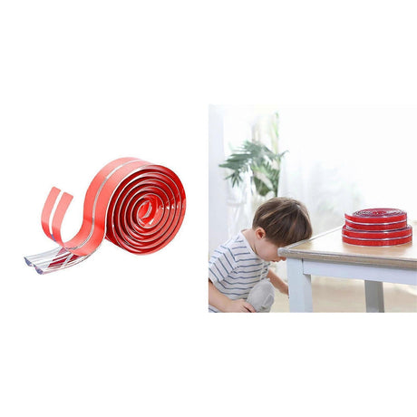 2M Shock Absorbing Corner Protectors - Clear Self-Adhesive security Edge Guard Strip
