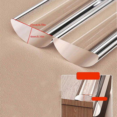 2M Shock Absorbing Corner Protectors - Clear Self-Adhesive security Edge Guard Strip