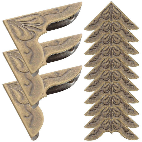 30pcs Retro Metal Book Corner Protectors - Decorative Page Guards for Albums & Journals