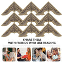 30pcs Retro Metal Book Corner Protectors - Decorative Page Guards for Albums & Journals