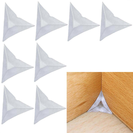 100pcs Triangle Clear Anti-Dust Corner Protectors - Decorative Edge Guards for Drawers