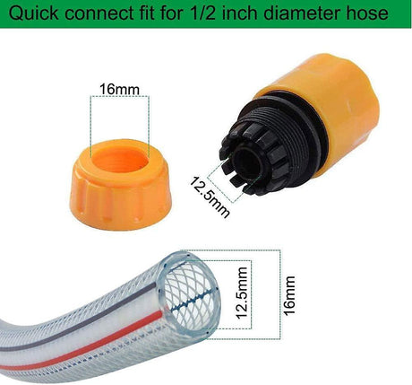 10pcs Garden Hose Nozzles & Quick Connectors - Plastic Garden Hose Spray Fittings Kit