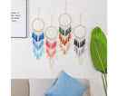 Round Handmade Wall Hanging Wind Chime Dream Catcher with Tassel Home Decor-Purple