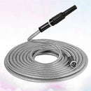 50ft Metal Garden Hose - Retractable Water Hose with Strong Outer Shell, Flexible Design