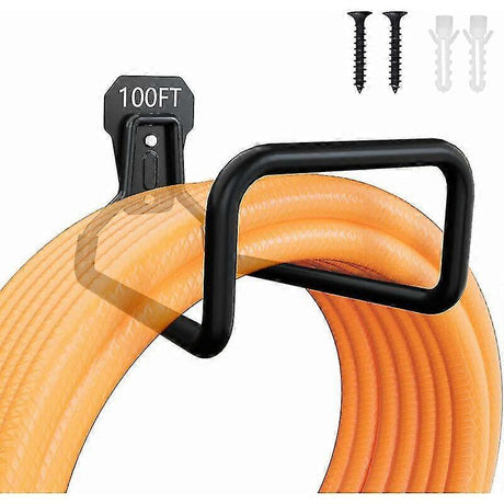 Heavy Duty Garden Hose Holder - Wall Mount Metal Hose Hook with Screws for Hose