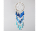 Round Handmade Wall Hanging Wind Chime Dream Catcher with Tassel Home Decor-Green Coffee*