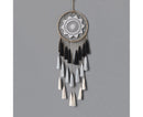 Round Handmade Wall Hanging Wind Chime Dream Catcher with Tassel Home Decor-Green Coffee*