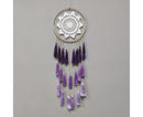 Round Handmade Wall Hanging Wind Chime Dream Catcher with Tassel Home Decor-Green Coffee*