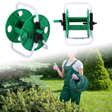 Heavy Duty Hose Reel Cart - Multifunction Garden Hose Organizer with Wheels
