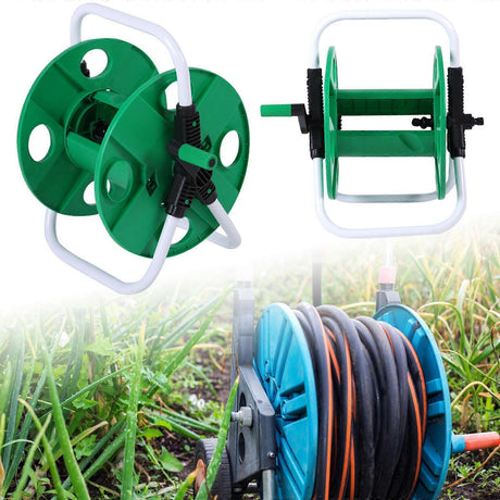 Heavy Duty Hose Reel Cart - Multifunction Garden Hose Organizer with Wheels