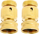 Solid Brass Garden Hose Quick Connect Fittings - Leak-Free Hose Connector Set