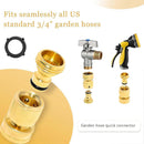 Solid Brass Garden Hose Quick Connect Fittings - Leak-Free Hose Connector Set
