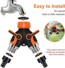 2-Way Garden Hose Splitter - Brass Hose Valve Splitter for Outdoor Watering System