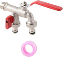 Garden Hose Faucet Adapter - Dual Outlet Tank Connector for Hose Attachment