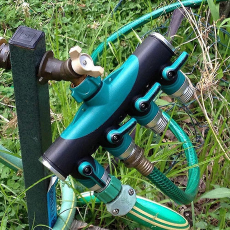 Water Hose Splitter - 2-Way Hose Manifold with Leak-Proof Connector Valves