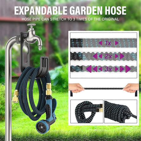7.5m Garden Hose - Flexible Water Hose for Outdoor Garden Lawn Use