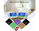 LCD Big Color Screen Home Office Temperature Display Monitor Digital Alarm Clock - Grassland Pattern